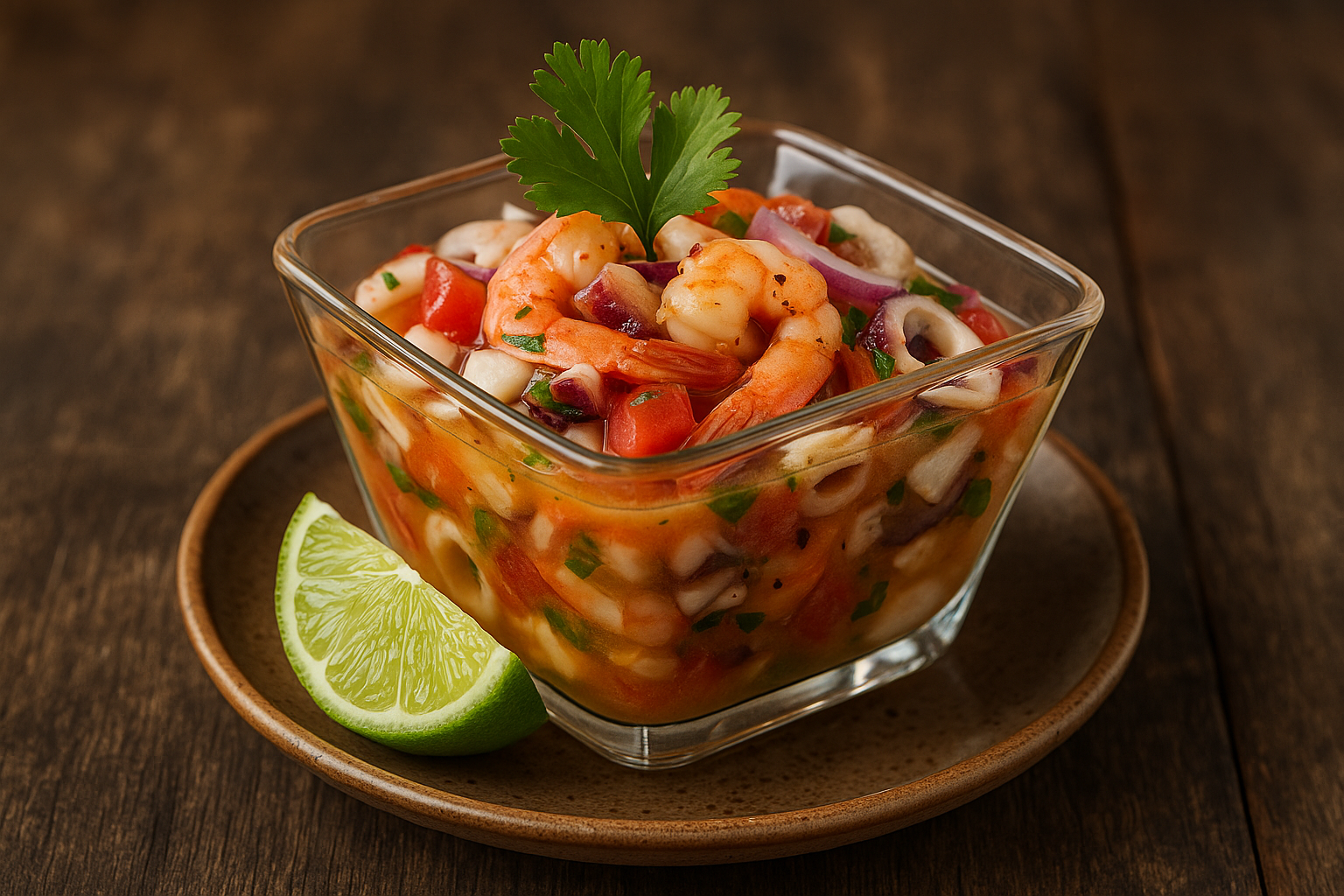 ceviche de mariscos en Margarita, receta fresca del mar caribeño