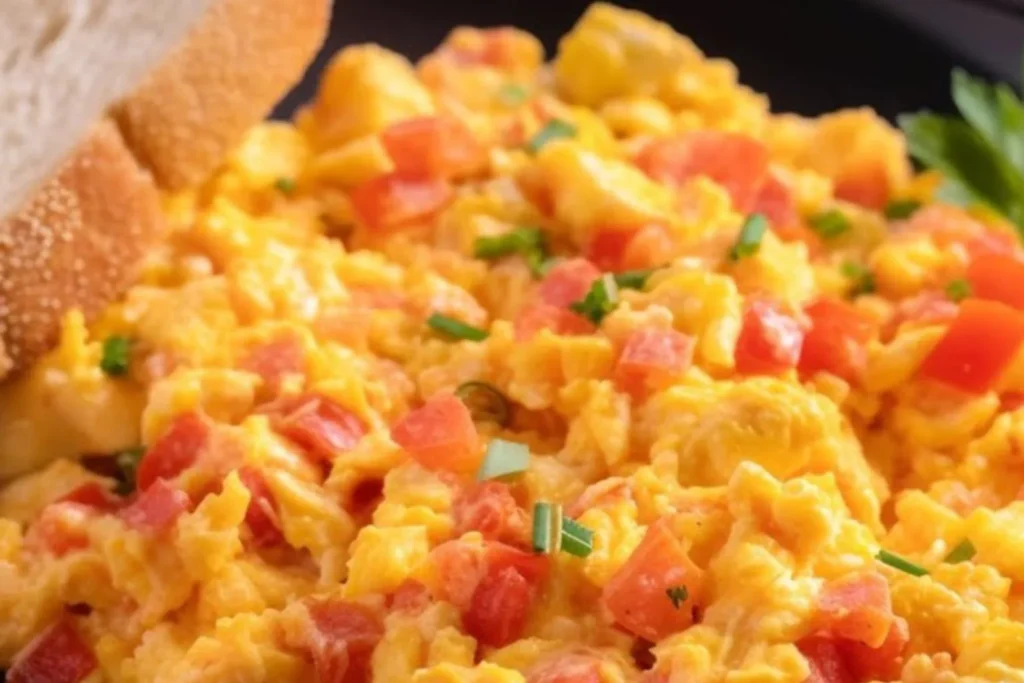 huevos pericos con tomate y cebolla, típica proteína de huevo en Margarita