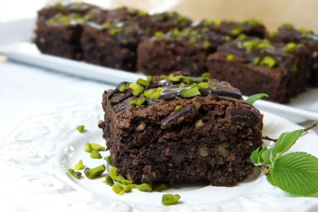 Brownie sin gluten elaborado con harina de almendras en Margarita