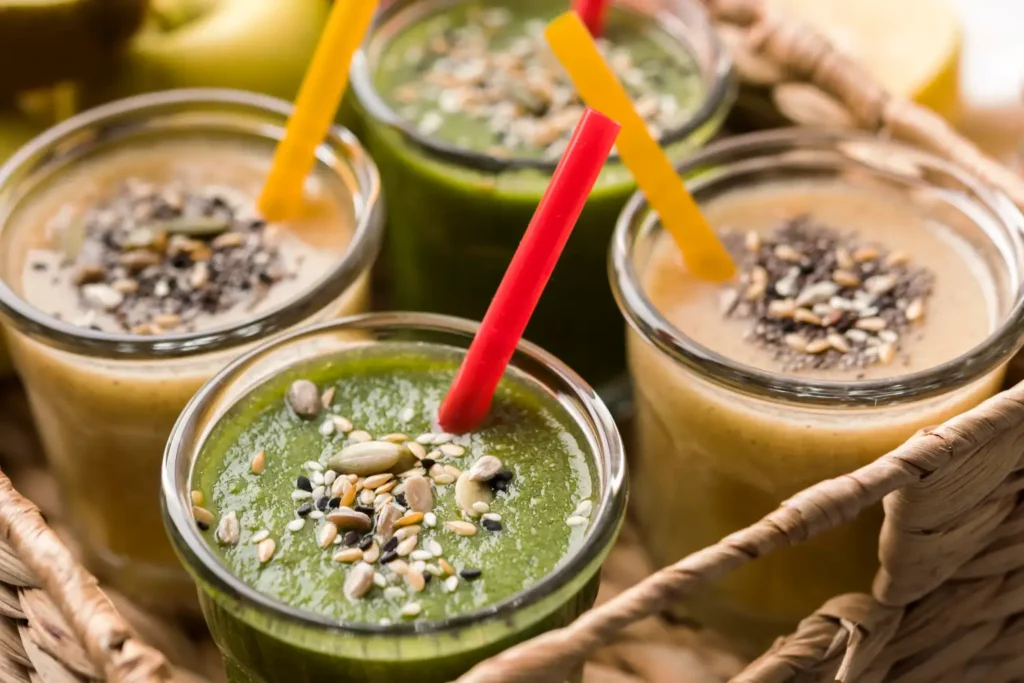 Smoothies naturales de frutas y semillas en Margarita